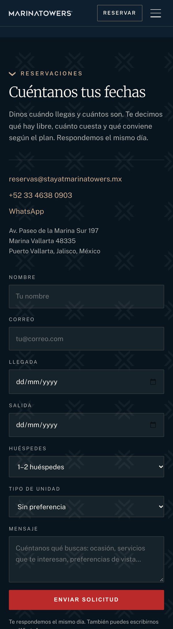 Reservar en celular