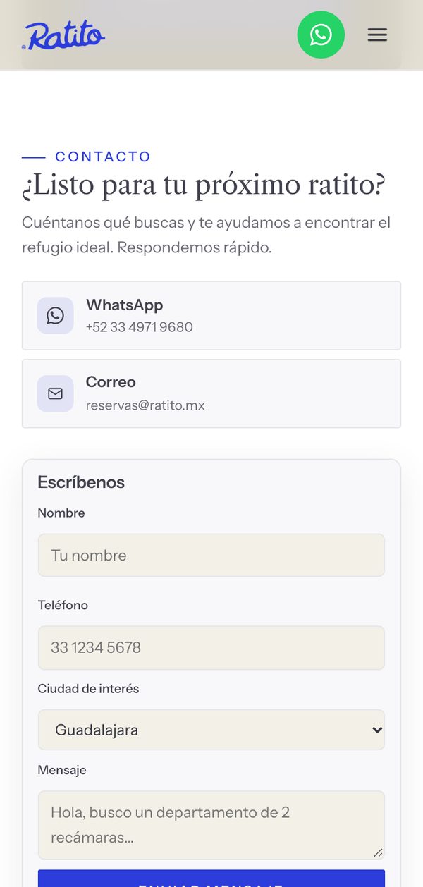 Contacto en celular