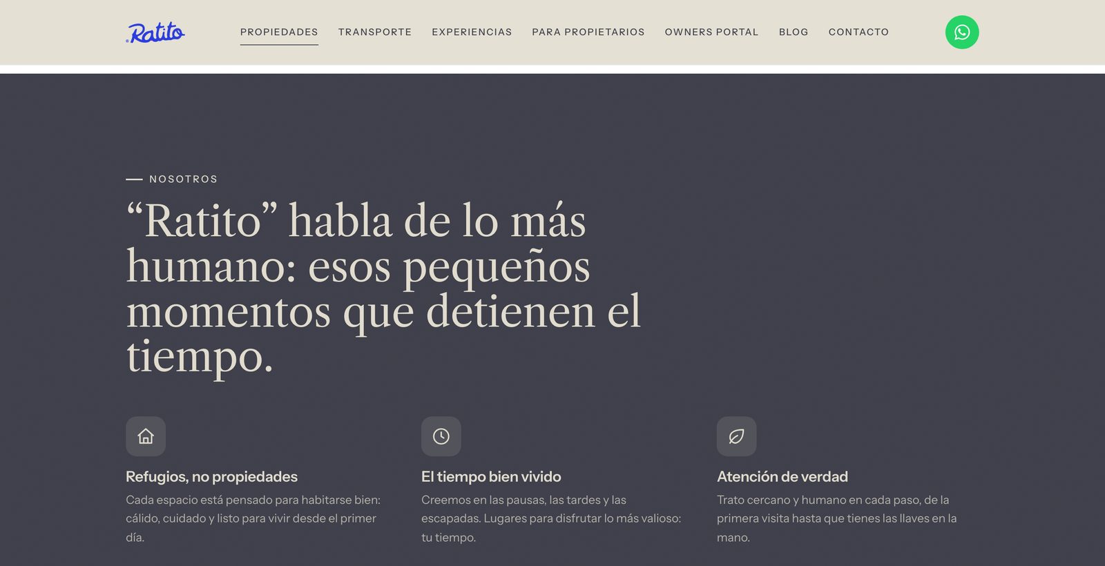 Sección Nosotros