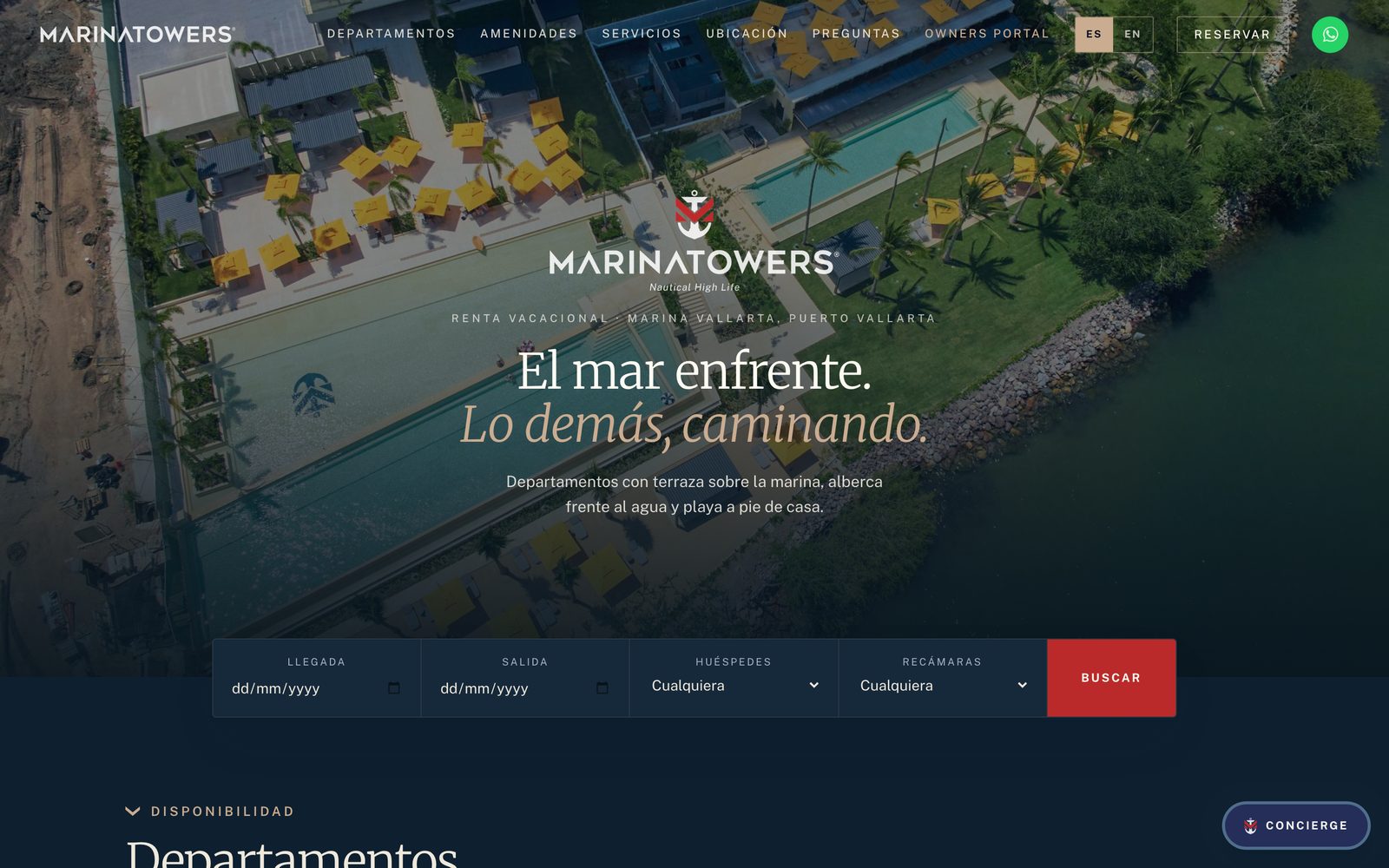 Página de inicio de Marina Towers